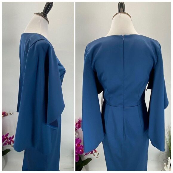 Dress NWT Kimono Sleeve V Neck Evening Gown - Picture 1 of 8